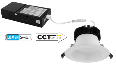 Elco 4 LED High Lumen Round Reflector Insert with 5-CCT Switch & 5-Lumen Switch