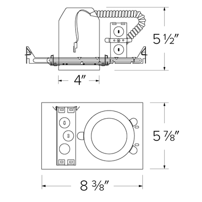 Elco 4" New Construction IC Airtight Housing - Suitable for Koto System - Sonic Electric