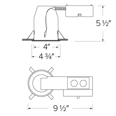 Elco 4" Remodel Dedicated LED IC Airtight Housing - Suitable for Koto System, EL490RICA - Sonic Electric