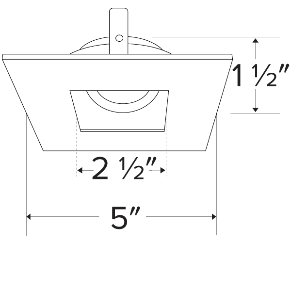 Elco 4″ Square Adjustable Pinhole Trim for Koto™ System - Sonic Electric