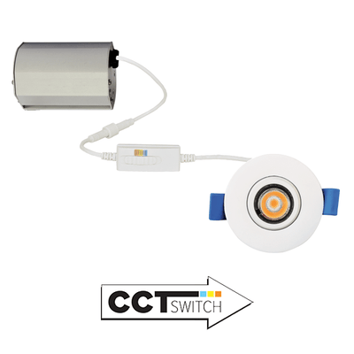 Elco 5W 120V 2" Ultra Slim LED Gimbal Lights with 5-CCT Switch - White or Bronze Finish