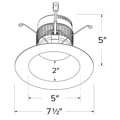 Elco 6" 14W-24W 120V Round Re‚¬šector Insert with 5-CCT Switch & 3-Lumen Switch - Sonic Electric