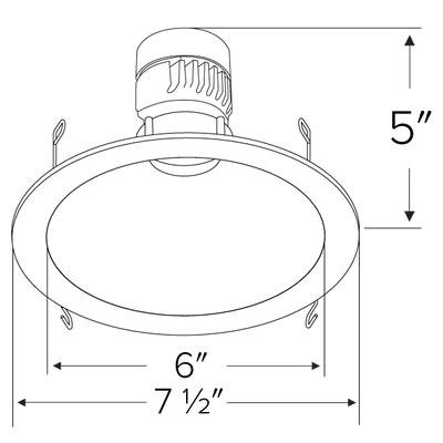 Elco 6" Pex Round Reflector Trim for Koto Module - Sonic Electric