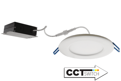 Elco 6" Ultra Slim LED Round Panel Light with 5-CCT Switch