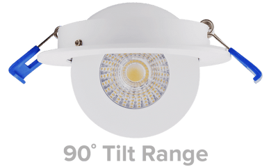 Elco 6W 120V 3" Round Adjustable Eyeball Downlight with 5-CCT Switch - 450 Lumens - Sonic Electric