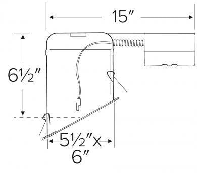 Elco 75W 5" Sloped Ceilng IC Airtight Remodel Housing - Sonic Electric
