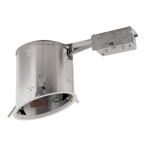Elco 75W 6" Sloped Ceiling Medium Base IC Airtight Remodel Housing - Sonic Electric
