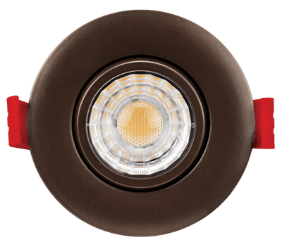 Elco 8W 120V 3" Ultra Slim LED Gimbal Light with 5-CCT Switch - 600 Lumens - Sonic Electric