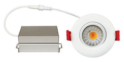 Elco 8W 120V 3" Ultra Slim LED Gimbal Light with 5-CCT Switch - 600 Lumens