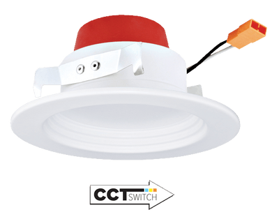 Elco 9W 120V 4" LED Shallow Baffle Inserts with 5-CCT Switch