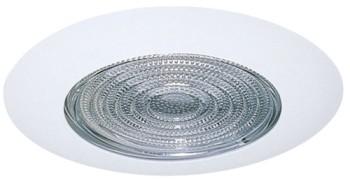 Elco EL13W 6 Metal Shower Trim with Fresnel Lens - White - Sonic Electric