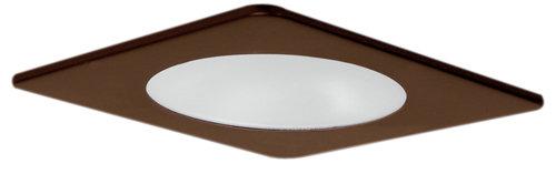 Elco EL2412 4 Low Voltage Square Adjustable Shower Trim with Frosted Lens - Bronze - Sonic Electric