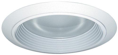 Elco ELM422 6 CFL Baffle with Regressed Frosted Lens - White Baffle, White Ring - Sonic Electric