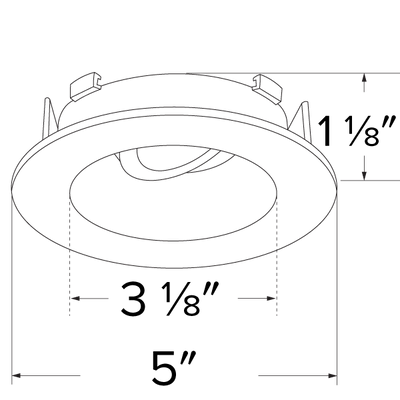 Elco Flexa 4 Round Reflector Trim for Koto Module - Sonic Electric