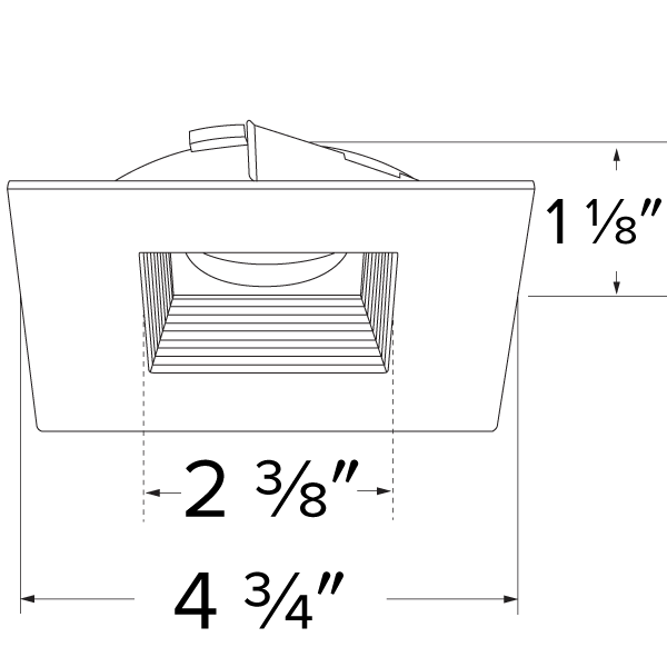 Elco Flexa™ 4″ Square Baffle for Koto™ Module - Sonic Electric