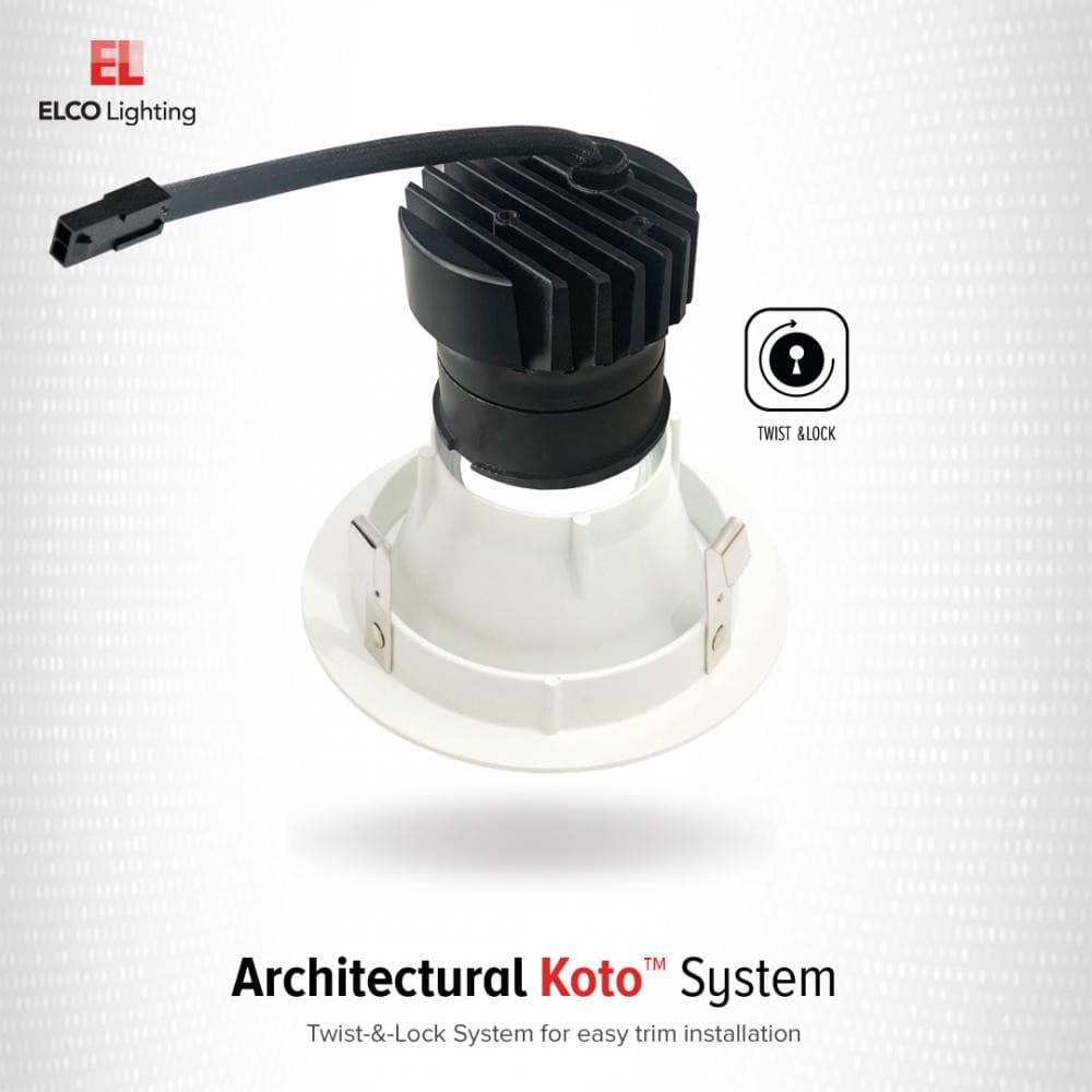 Elco Koto™ 3″ Architectural Shallow Maximum Adjustability IC Airtight Housing - Sonic Electric