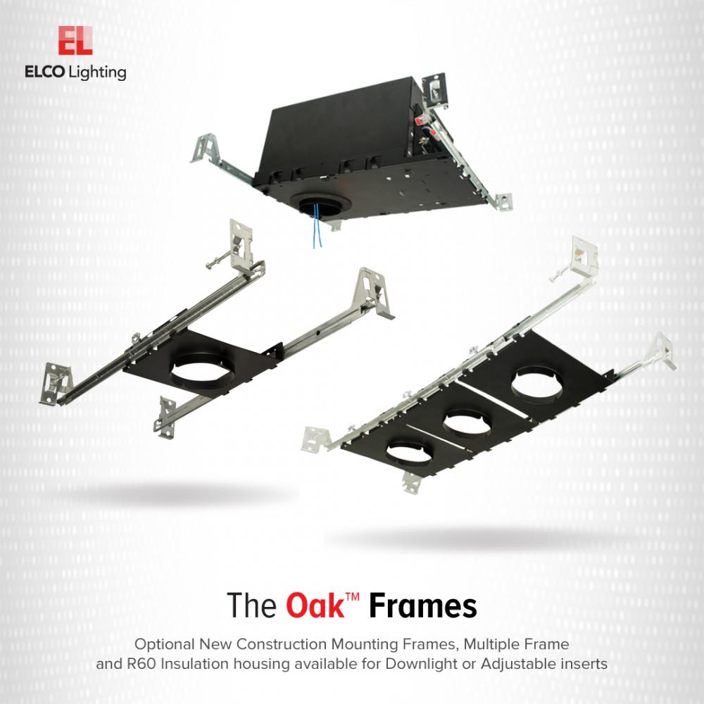 Elco New Construction Multiple Frame for Oak™ Recessed Downlight - Sonic Electric