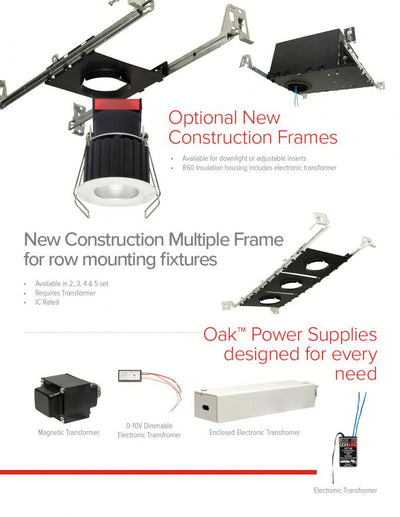 Elco New Construction Multiple Frame for Oak Recessed Downlight - Sonic Electric