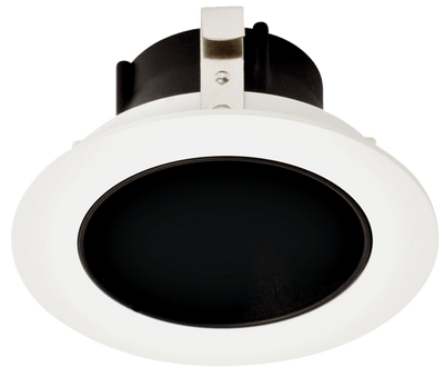 Elco Pex 3 Round Deep Reflector Trim for Koto System ELK3618B - Black Reflector, White Ring