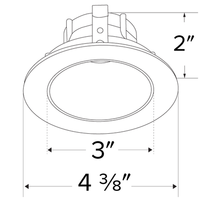 Elco Pex 3 Round Deep Reflector Trim for Koto System ELK3618BZ - Bronze - Sonic Electric