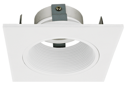 Elco Pex 3 Square Adjustable Baffle Trim for Koto System - ELK3393W, White