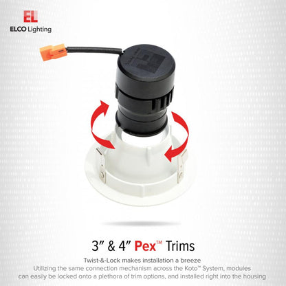 Elco Pex 3 Square Adjustable Gimbal Trim for Koto System - Sonic Electric