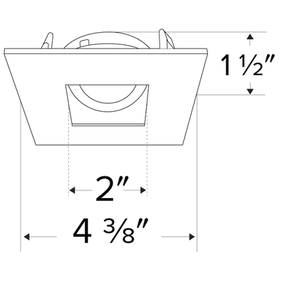 Elco Pex 3 Square Adjustable Pinhole Trim for Koto System - Sonic Electric