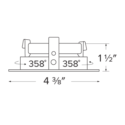 Elco Pex 3 Square Adjustable Pinhole Trim for Koto System - Sonic Electric