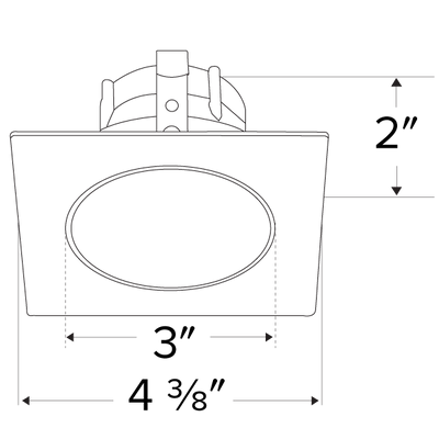 Elco Pex 3 Square Deep Reflector Trim for Koto System - Sonic Electric
