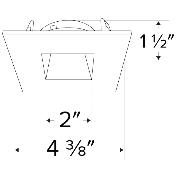 Elco Pex™ 3″ Square Reflector Trim for Koto™ System - Sonic Electric