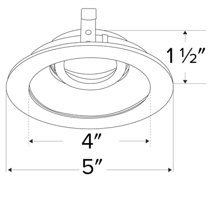 Elco Pex 4 Round Adjustable Gimbal Trim for Koto System - Sonic Electric