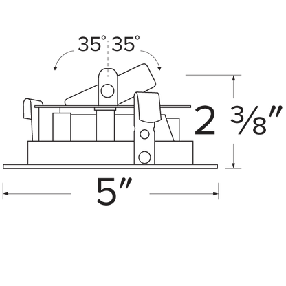 Elco Pex 4 Round Adjustable Phenolic Baffle Trim for Koto System - Sonic Electric