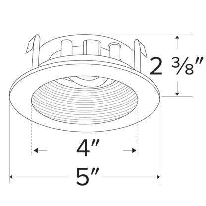 Elco Pex 4 Round Adjustable Phenolic Baffle Trim for Koto System - Sonic Electric