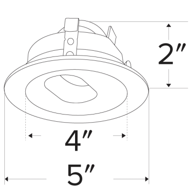 Elco Pex™ 4″ Round Rotatable Slot Aperture Trim for Koto™ System - Black Slot/White Ring, ELK4120W - Sonic Electric