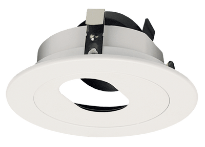Elco Pex 4 Round Rotatable Slot Aperture Trim for Koto System - Black Slot/White Ring, ELK4120W