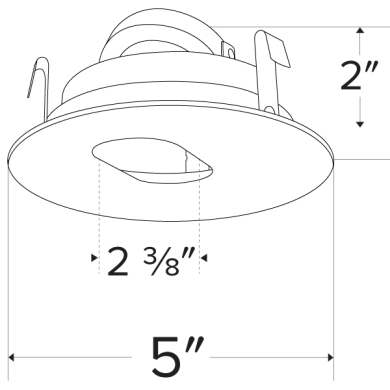 Elco Pex™ 4″ Slot Aperture Trim for Koto™ System - Black Slot/White Ring, ELK4130W - Sonic Electric