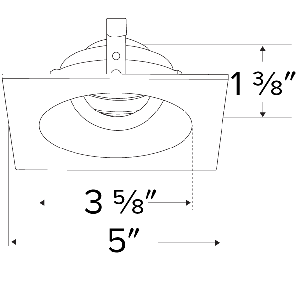 Elco Pex™ 4″ Square Adjustable Gimbal Trim for Koto™ System - Sonic Electric