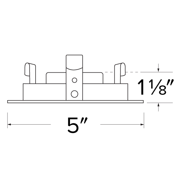 Elco Pex 4 Square Shallow Reflector Trim for Koto System - Sonic Electric