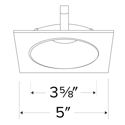 Elco Pex 4 Square Shallow Reflector Trim for Koto System - Sonic Electric