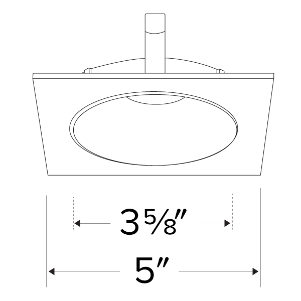 Elco Pex™ 4″ Square Shallow Reflector Trim for Koto™ System - Sonic Electric