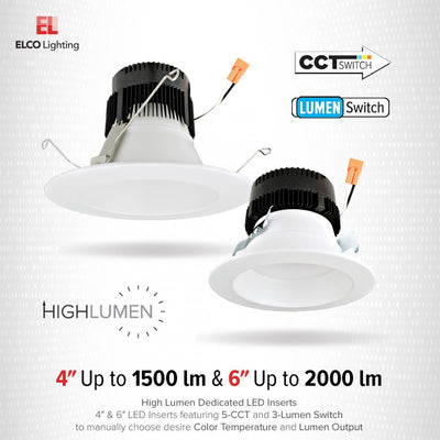 Elco Ply System 4 0-10V LED Inserts with 5-CCT and 3-Lumen Switch - Sonic Electric