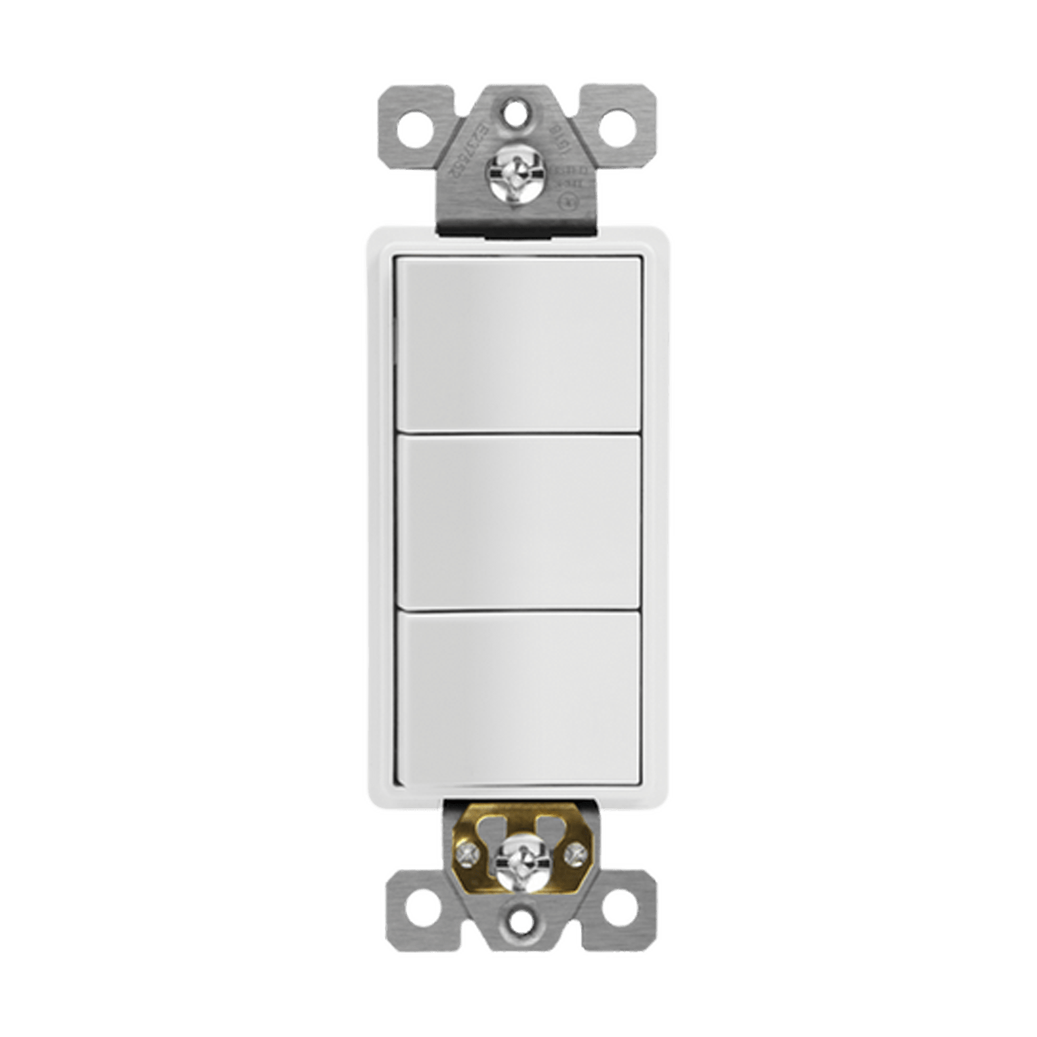 Enerlites 15 Amp Single Pole Combination Decora Triple Rocker Light Switch - White - Sonic Electric