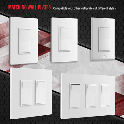 Enerlites 15 Amp Single Pole Decora Paddle Rocker Light Switch - 91150-W - Sonic Electric