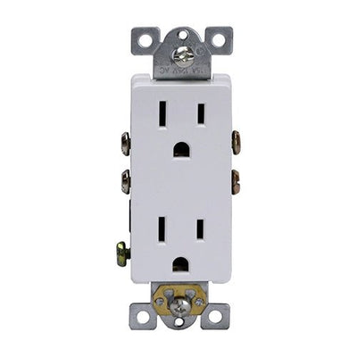 Enerlites 15 Amp Tamper Resistant Decora Receptacle Outlet - 61501-TR-W - Sonic Electric