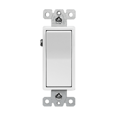 Enerlites 20 Amp Single Decora Paddle Rocker Light Switch - White - Sonic Electric