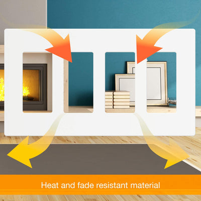 Enerlites 4-Gang Screwless Decorator Wall Plate Safety Cover - SI8834-W - Sonic Electric