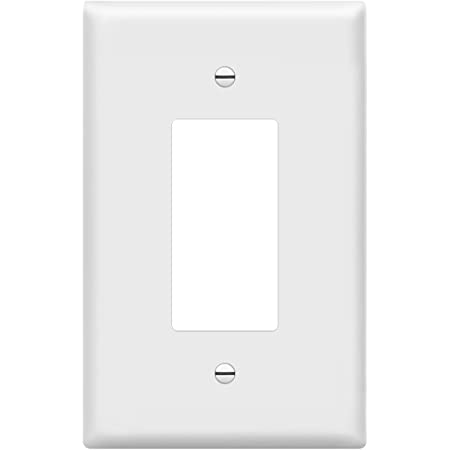 Enerlites 8831O-W Decorator/GFCI One-Gang Wall Plate, Oversize - Sonic Electric