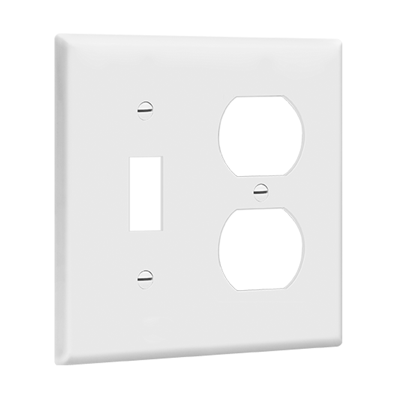 Enerlites Combination Two-Gang Wall Plate - Toggle and Duplex Receptacle - Sonic Electric