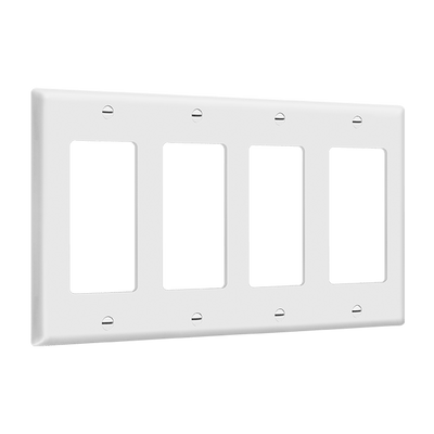 Enerlites Decora/GFCI Four-Gang Wall Plate - Sonic Electric