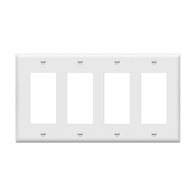Enerlites Decora/GFCI Four-Gang Wall Plate - Sonic Electric